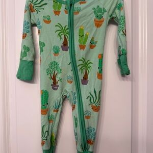 Little Sleepies Succulent 0-3 zippy pajamas